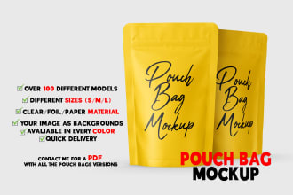 add your design on a stand up pouch bag