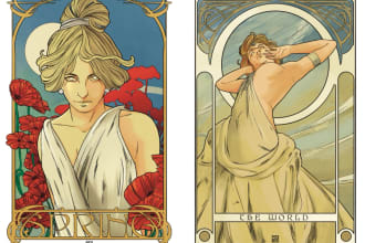 do art nouveau neo traditional illustration