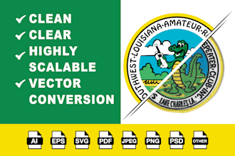 recreate your vector images from low to high quality vector files