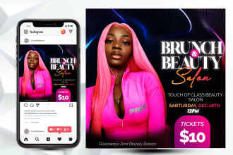 design professional and elegant beauty salon flyer or poster