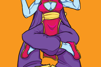 draw an oc or character in full color digitally