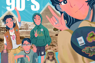 draw portrait illustration in disney cartoon style for you