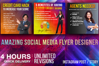 design unique credit repair flyer, instagram flyer with high quality design