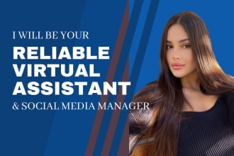 be your reliable virtual assistant and social media manager