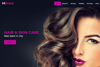 create attractive beauty parlour, hair salon website for you