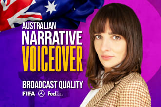 narrate your female voiceover in my australian accent