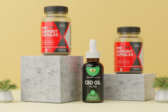 do professional minimalistic cosmetic packaging and supplement label design