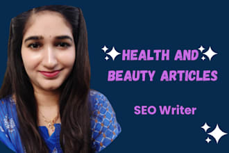 write health and beauty articles
