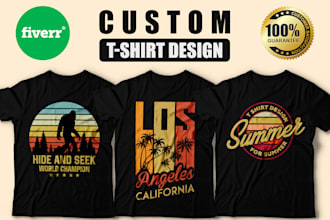 create a custom graphic t shirt design within 10 hours, rush delivery