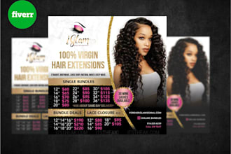 design beauty flyer, salon flyer, spa, hair or nail extensions, beauty salon