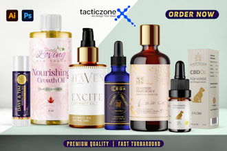 design brand cosmetic packaging, skincare, jar labels, bottle and product label