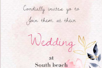 design your wedding invitation card or any other greeting card as u desire