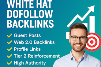 create powerful manual white hat do follow backlinks for SEO ranking