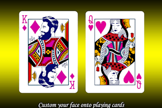 custom your face onto playing cards