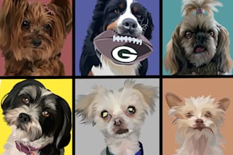 turn your pet photo into a cute vector portrait