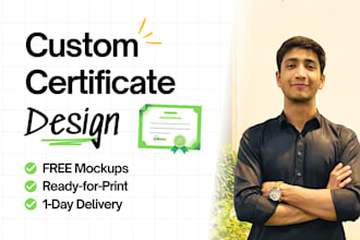 create a diploma, gift certificate design, award certificate