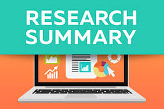 research and write a summary for you