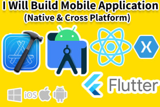 build mobile apps cross and native platform with admin panel