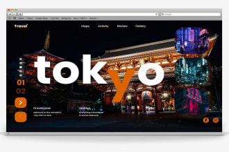 do your landing page design UI UX design on figma, xd or PSD