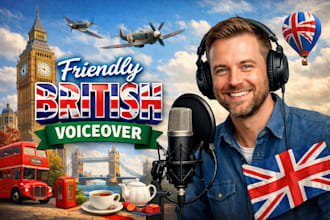do a british male friendly voiceover
