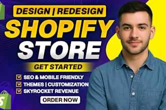 do shopify store design and redesign, website design, shopify dropshipping