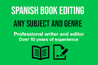 proofread and edit any book in spanish