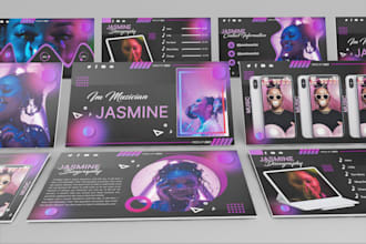 design a professional press kit, media kit, epk, flyer, one sheet for speakers