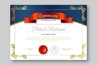 do professional certificate desigin, award certificate, diploma certificate