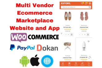 build multi vendor ecommerce marketplace website with app