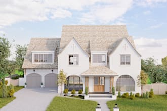 do 3d exterior design and floor plans or interior rendering