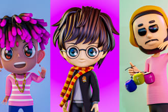 make 3d cartoon character  for your game and animation