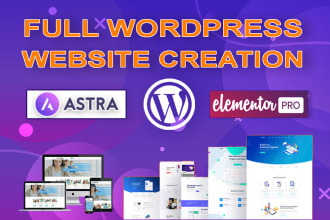 build beautiful wordpress website using astra pro and elementor pro
