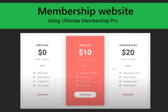 create membership website using ultimate membership pro