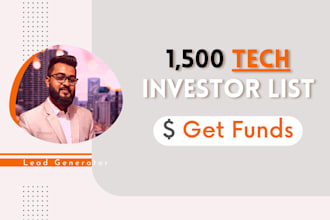 send 1500 tech investor list with email and linkedin