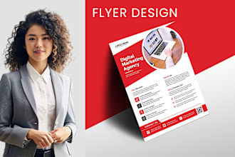 do corporate flyer design, poster and postcard design