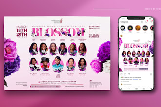 design a church flyer, event poster or postcard