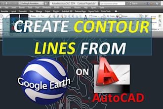 do a topographic survey from google earth to dwg and 3d file