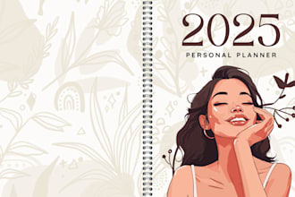 design notebook cover, planner cover and interior pages