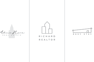 create modern real estate, realtor logo