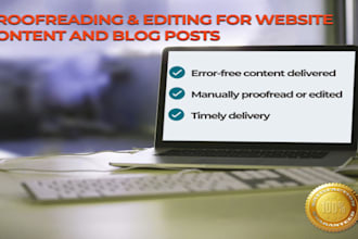 proofread the content for your eblasts, blogs and web pages