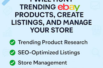hunt trending ebay products, create listings, and manage your store