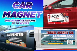 do executive amazing professional car magnet and vehicle van magnet in few hour