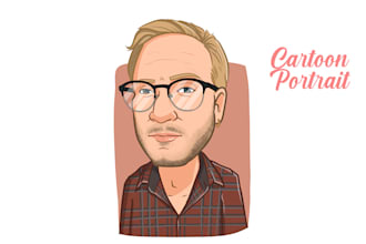 draw portrait illustration, avatar cartoon your self