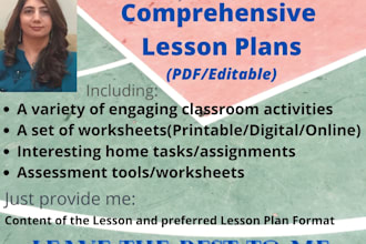 design and edit curriculum and lesson plans