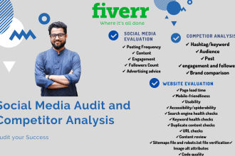 do social media audit and competitor analysis