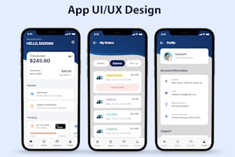 design modern mobile and web app UI UX in figma