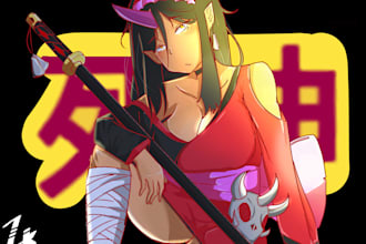 draw anime girls with japanese aesthetic
