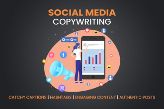 write social media captions and social content for marketing