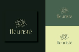 do hand drawn botanical logo designs for you