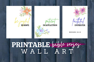 create custom printable bible verses wall art